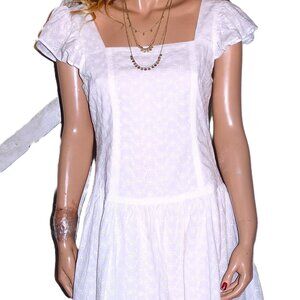 Chelsea & Violet White Eyelet Dress 10 NWT $118